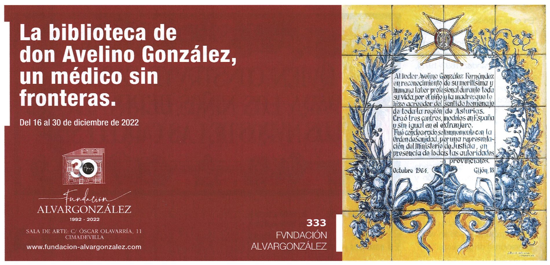 Exposición La biblioteca de Don Avelino González (p 1911), un médico sin fronteras